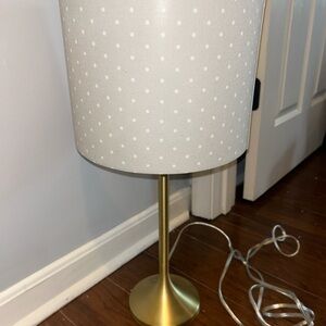Kate Spade Polka Dot Table Lamp with Gold Base